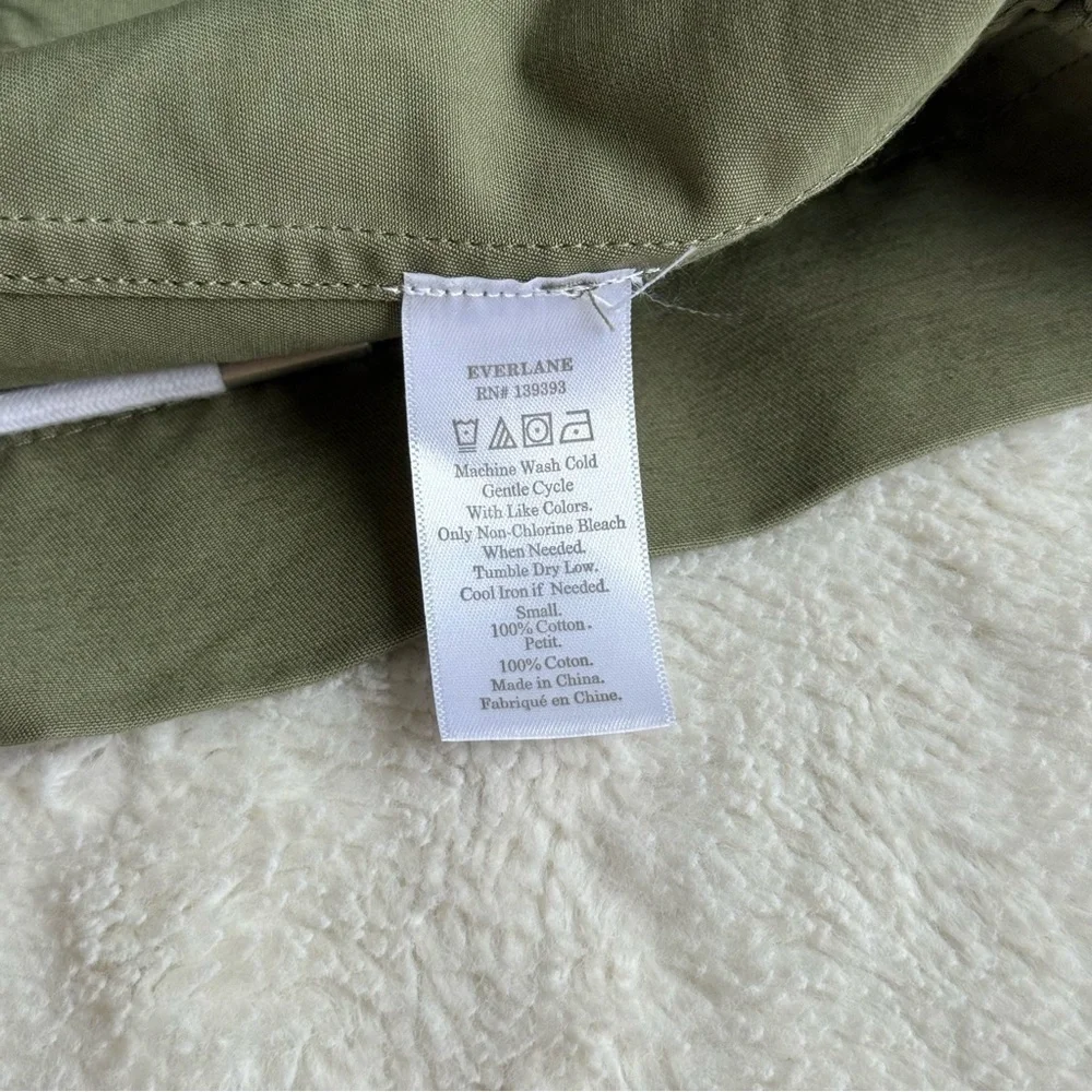 Everlane The Modern Utility Long Sleeve Zip Green Jacket S - Picture 12 of 14